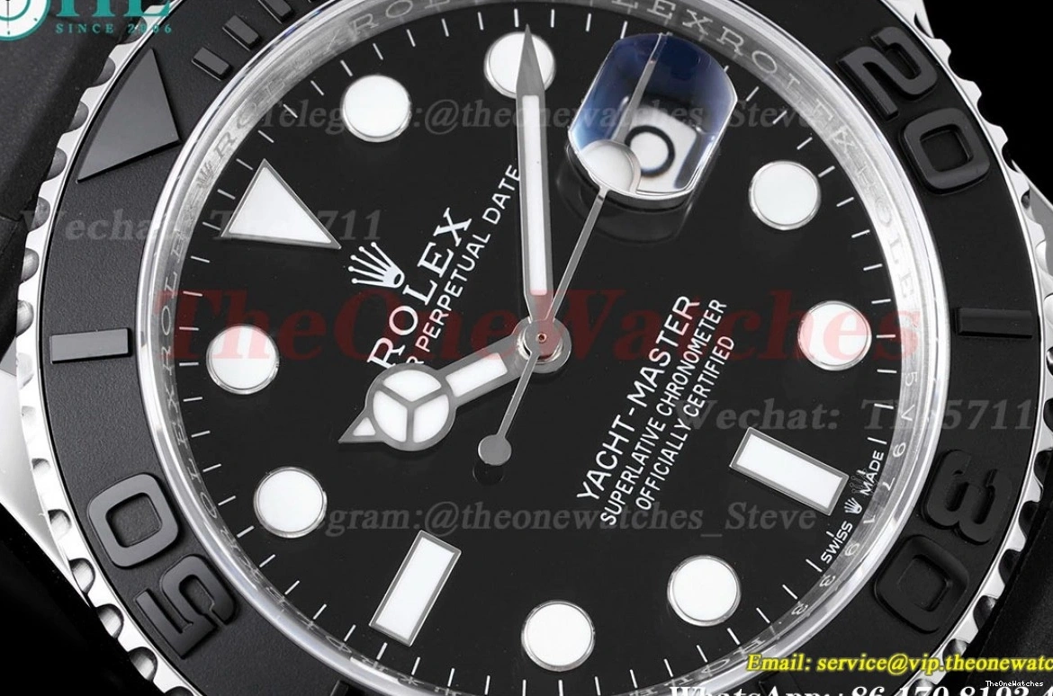 42mm JVSF VR3235 YachtMaster SS 904L Blk 226659 RU 0409